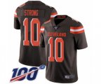 Cleveland Browns #10 Jaelen Strong Brown Team Color Vapor Untouchable Limited Player 100th Season Football Jersey
