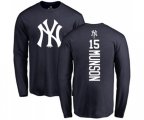 New York Yankees #15 Thurman Munson Replica Navy Blue Alternate Baseball T-Shirt