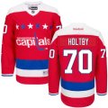 Washington Capitals #70 Braden Holtby Authentic Red Third NHL Jersey