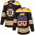 Boston Bruins #68 Jaromir Jagr Authentic Black USA Flag Fashion NHL Jersey