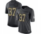 New England Patriots #37 Damien Harris Limited Black 2016 Salute to Service Football Jersey