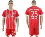2017-18 Bayern Munich 25 MULLER Home Soccer Jersey