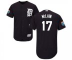 Detroit Tigers #17 Denny McLain Navy Blue Alternate Flex Base Authentic Collection Baseball Jersey