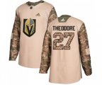 Vegas Golden Knights #27 Shea Theodore Authentic Camo Veterans Day Practice NHL Jersey