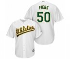 Oakland Athletics Mike Fiers Replica White Home Cool Base Baseball Player Jersey