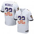 Baltimore Ravens #32 Eric Weddle Elite White Road USA Flag Fashion NFL Jersey