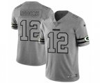 Green Bay Packers #12 Aaron Rodgers Limited Gray Team Logo Gridiron Limited Football Jersey