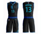 Dallas Mavericks #13 Jalen Brunson Authentic Black Basketball Suit Jersey - City Edition