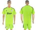 2017-18 AFC Ajax Fluorescent Green Goalkeeper Soccer Jersey