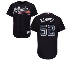 Atlanta Braves #52 Jose Ramirez Blue Alternate Flex Base Authentic Collection Baseball Jersey
