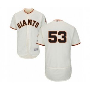 San Francisco Giants #53 Austin Slater Cream Home Flex Base Authentic Collection Baseball Player Jersey