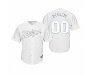 Los Angeles Dodgers Custom White 2019 Players\' Weekend Nickname Replica Jersey