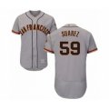 San Francisco Giants #59 Andrew Suarez Grey Road Flex Base Authentic Collection Baseball Player Jersey
