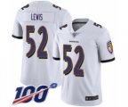 Baltimore Ravens #52 Ray Lewis White Vapor Untouchable Limited Player 100th Season Football Jersey