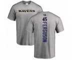 Baltimore Ravens #45 Jaylon Ferguson Ash Backer T-Shirt