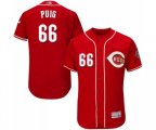 Cincinnati Reds #66 Yasiel Puig Red Alternate Flex Base Authentic Collection Baseball Jersey