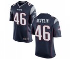 New England Patriots #46 James Develin Game Navy Blue Team Color Football Jersey