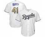 Kansas City Royals #41 Danny Duffy Replica White Home Cool Base Baseball Jersey