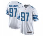 Detroit Lions #97 Ricky Jean Francois Game White Football Jersey