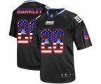 New York Giants #26 Saquon Barkley Elite Black USA Flag Fashion Football Jersey
