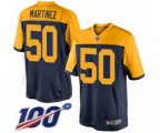 Green Bay Packers #50 Blake Martinez Limited Navy Blue Alternate 100th Season Football Jersey