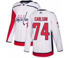 Washington Capitals #74 John Carlson White Road Stitched Hockey Jersey