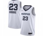 Memphis Grizzlies #23 Marko Guduric Swingman White Finished Basketball Jersey - Association Edition