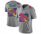 Las Vegas Raiders #28 Josh Jacobs Multi-Color 2020 NFL Crucial Catch NFL Jersey Greyheather