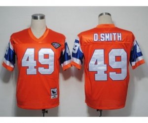 Denver Broncos #49 Dennis Smith Orange 75TH Throwback Jersey