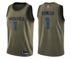 Minnesota Timberwolves #1 Noah Vonleh Swingman Green Salute to Service Basketball Jersey