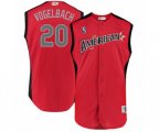 Seattle Mariners #20 Dan Vogelbach Authentic Red American League 2019 Baseball All-Star Jersey