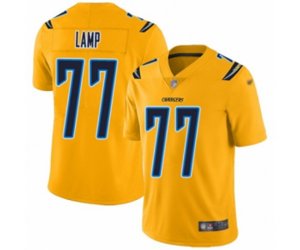 Los Angeles Chargers #77 Forrest Lamp Limited Gold Inverted Legend Football Jersey