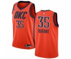 Oklahoma City Thunder #35 Kevin Durant Orange Swingman Jersey - Earned Edition