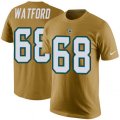 Jacksonville Jaguars #68 Earl Watford Gold Rush Pride Name & Number T-Shirt