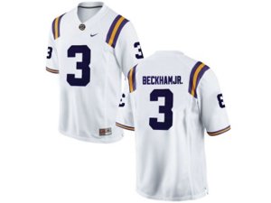 2016 Men\'s LSU Tigers Odell Beckham Jr. #3 College Football Limited Jersey - White