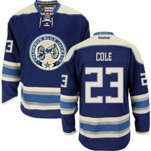 Columbus Blue Jackets #23 Ian Cole Authentic Navy Blue Third NHL Jersey