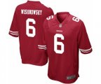 San Francisco 49ers #6 Mitch Wishnowsky Game Red Team Color Football Jersey