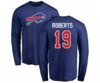 Buffalo Bills #19 Andre Roberts Royal Blue Name & Number Logo Long Sleeve T-Shirt