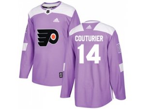 Adidas Philadelphia Flyers #14 Sean Couturier Purple Authentic Fights Cancer Stitched NHL Jersey