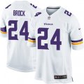 Minnesota Vikings #24 Tramaine Brock Game White NFL Jersey