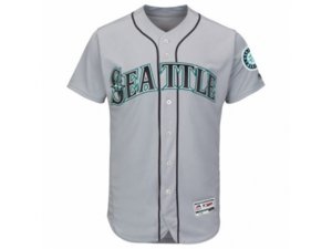 Seattle Mariners Majestic Road Blank Gray Flex Base Authentic Collection Team Jersey