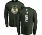 Milwaukee Bucks #17 Dragan Bender Green Backer Long Sleeve T-Shirt