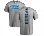Carolina Panthers #97 Mario Addison Ash Backer T-Shirt