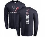 Houston Texans #16 Keke Coutee Navy Blue Backer Long Sleeve T-Shirt