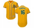Oakland Athletics #16 Liam Hendriks Gold Alternate Flex Base Authentic Collection Baseball Jersey