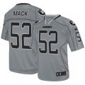 Oakland Raiders #52 Khalil Mack Elite Lights Out Grey NFL Jersey