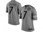 Pittsburgh Steelers #7 Ben Roethlisberger Gridiron Gray jerseys(Limited)