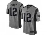 New England Patriots #12 Tom Brady Gray Gridiron Gray Jerseys(Limited)
