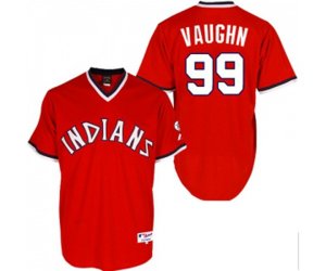 Cleveland Indians #99 Ricky Vaughn Authentic Red 1974 Turn Back The Clock Baseball Jersey