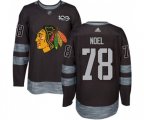 Chicago Blackhawks #78 Nathan Noel Authentic Black 1917-2017 100th Anniversary NHL Jersey
